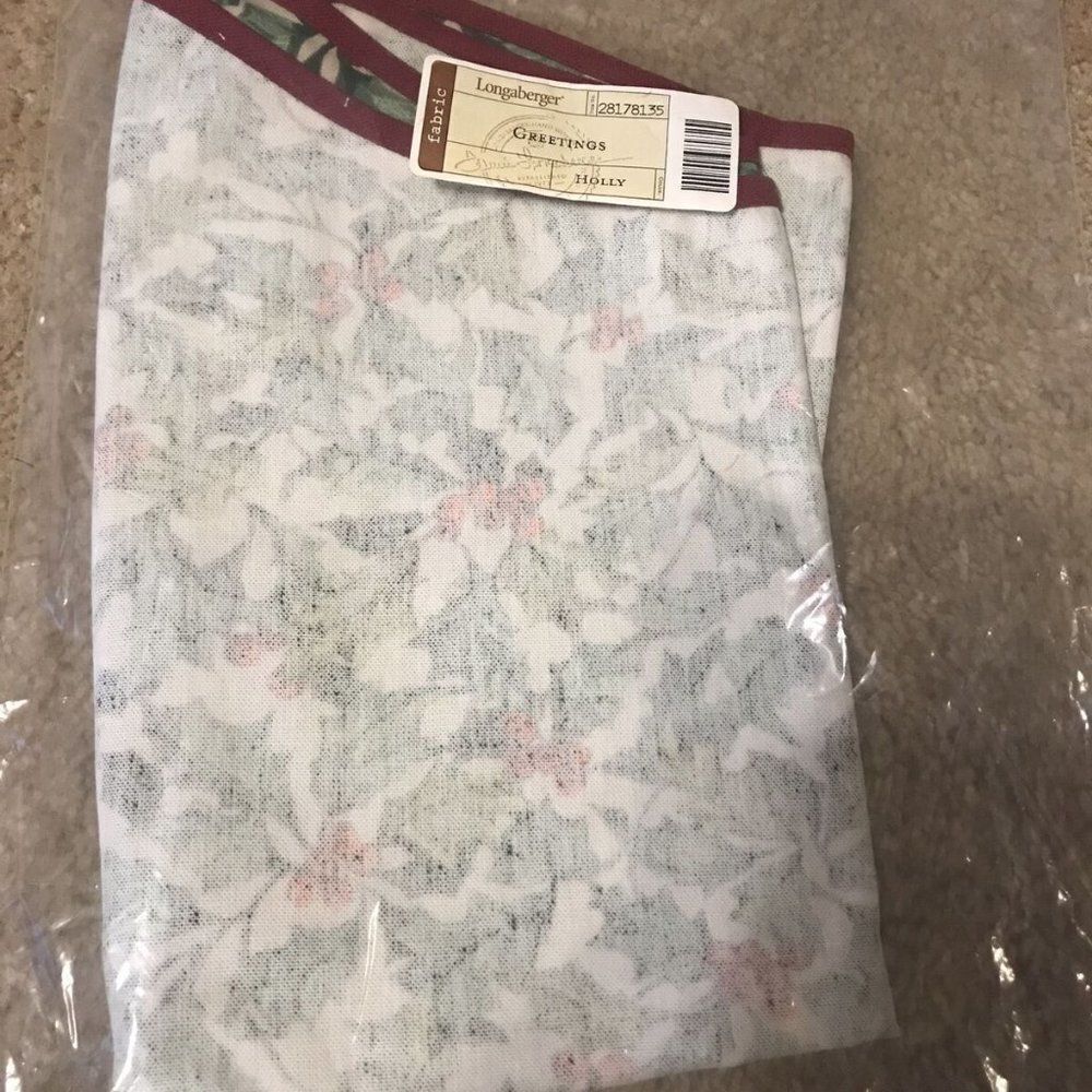 Longaberger Liner for Greetings Basket - AMERICAN HOLLY - Picture 4 of 4